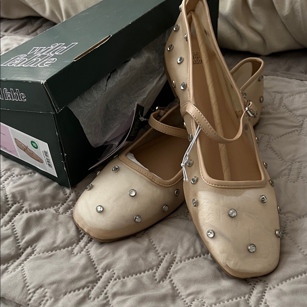Wild Fable Tan Studded Flats with memory foam soles - sold out!!!
